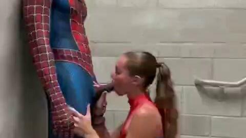 LechitaX - 🎬 Spiderman get suck dick  #LechitaX #Hotwife #Pierced #German  🎬 Mor...