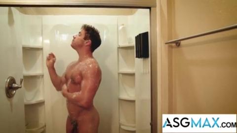 shawn again - joining pervy roommate in the shower - gay porn